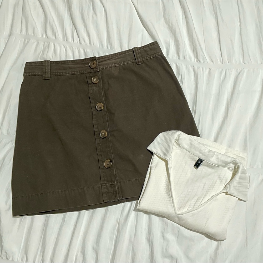 Vintage Jcrew button down mini skirt sz4  EUC